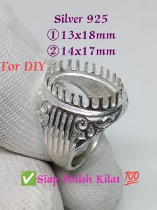 🇲🇾◆H22 ★Ring Casting★Sarung Cincin Silver 925 ★①13x18mm ②14x17mm