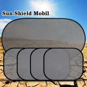 Tirai Pelindung Panas Matahari Anti Uv Mesh Untuk Kaca Jendela Mobil 5Pcs/Set