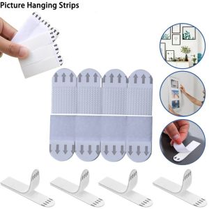 Picture Hanging Strips 12 Pairs Punch-free Damage-Free Hanging Picture Hangers Double-sided Velcro Wall Nails