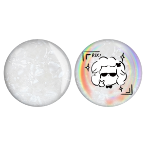 Custom Printable PET Shiny Base Badge
