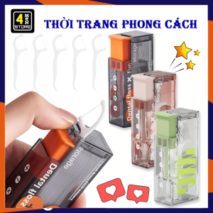 Hộp Đựng Tăm Chỉ Nha Khoa Lấy Tự Động Chống Nước Chống Bụi Nhỏ Gọn - Hũ Đựng Tăm Nút Nhấn Nhỏ Gọn Bỏ Túi Mang Du Lịch Tiện Lợi