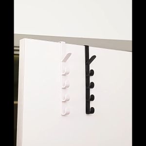 MD-C959 Gantungan Pintu Lemari Baju Topi Tas 5 Hook Tanpa Paku Hanger Gantungan Baju Hanger Jemuran