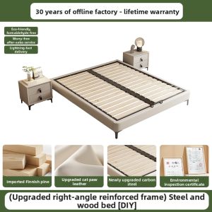 Customizable Solid Wood Tatami 1.8m Bed Frame