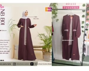 GAMIS NIBRAS NB B01 DRESS WANITA MUSLIM TERBARU BAHAN INTRARAMI