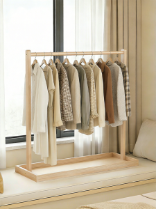 ZHUSHANXIA | Space-Saving Wooden Childrens Clothing Storage Rack