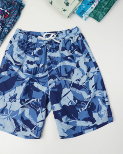 Quần đi biển S2 SPORT nam nữ cặp đôi nhóm gia đình quần hoa lá chất kate thái mát mẻ - QSB11
