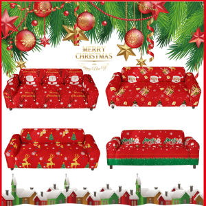 Christmas Design Sofa Cover 1/2/3/4 Seater Sofa Cover Stretchable Elastic Sofa Cover Full Cover