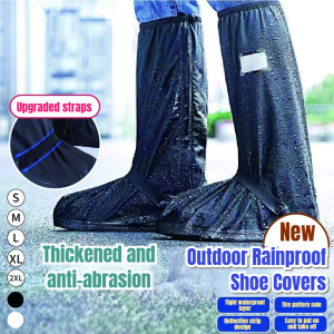 Meroca Waterproof Long Shoe Cover Rubber Waterproof Rain Shoe Cover Non-Slip Silicone Rain Boots Reusable Wear-Resistant Easy To Clean Rain Shoes rain boots shoe cover