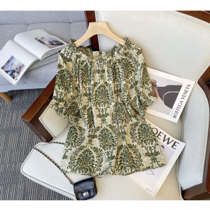 Áo Thun Nữ Tay Ngắn Dáng Rộng Mùa Hè Thiết Kế Dài Vừa Phải Mỏng in Họa Tiết Thường Ngày Cổ Tròn Polyester