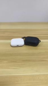 Leather Texture Case For AirPods 5 Cases Soft TPU Protective Shockproof Cover For AirPods Pro 3 Funda With Hook