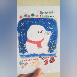 Merry Christmas | Xmas | Xmas | Cat Dog Animal | Puns | Cute Funny | Greeting Gift Card
