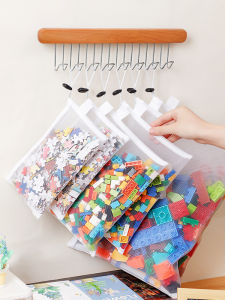 Large Capacity Transparent Toy Storage Bag Childrens Building Blocks Puzzle Sorting Wizardry Nylon Mesh Bag for Family Storage
