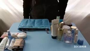 HomiesTrends Larger Capacity Water-resistant Travel Cosmetic Bag Makeup Cotton Travel Organizer Toiletry Makeup Storage Bag For Ladies