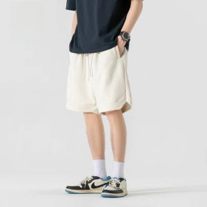 ROMON | Quần short thể thao nam mùa hè mỏng rộng rãi ống đứng quần dài năm điểm quần short thoải mái thoáng khí vải cotton polyester