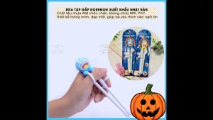 Đũa tập ăn dặm Doraemon cho bé Đũa xỏ ngón giúp bé tập cầm gắp mầu sắc họa tiết dễ thương
