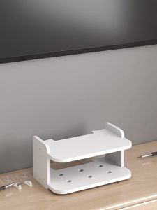 ASEPA Shelf Router Rack Wifi Modem Storage DVD Player Rack Modem Holder Rack Router Holder TV Rack Wall Mount Drawer Punch-free