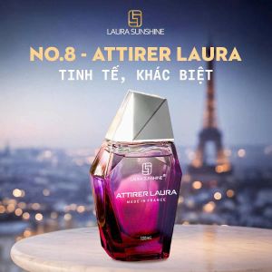Laura Sunshine No.8 Attirer Laura - tinh tế khác biệt chai nước hoa hình học màu tím 100ml