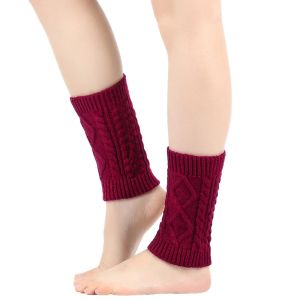 Boot Socks Womens Leg Warmers Ankle Winter Warm Stretch Knitted Slouch Thermal Ladies Thick Wool Cuffs Female diamond Gaiter