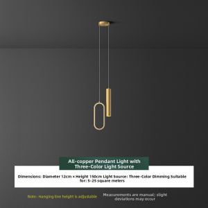 ZHENMEIJU | Modern Simple Bar Creative Dual-head Nordic Designer Living Room Background TV Cabinet Suspension Light