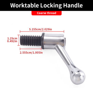 Turret milling machine accessories: M8 milling machine handle spindle locking handle screw 1/2 worktable adjustable handle