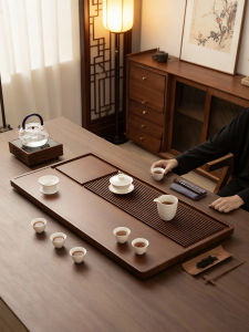 GIANXI | Household Office Tea Tray High-end Solid Wood Dry Platform