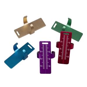 5pcs Aluminum Dental Endo Ring Measuring Ruler Finger Ring Endodontic Scale Root Canal Measuring Scale Dental Oral Material