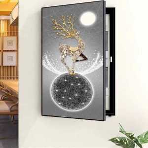 ภาพตกแต่งแบบตั้ง ป้ายไฟฟ้าแบบเปิดข้าง ไม่ต้องเจาะ ดีไซน์เรียบง่าย ภาพตกแต่งห้องนั่งเล่น ปิดกล่องไฟฟ้า กล่องไฟฟ้า