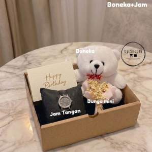 (Boneka2Hijab) 1 SET KADO WANITA / PAKET KADO BINEKA / KADO CEWEK / HADIAH CEWEK/ KADO ROMANTIS / KADO LUCU / BUKET / BUNGA /JAM TANGAN / KADO BONEKA / KADO WISUDA / KADO ULANG TAHUN / KADO ANNIVERSARY / KADO WISUDA