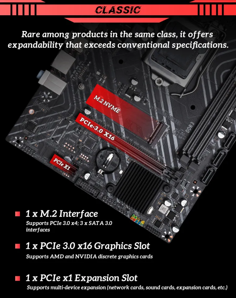 SoYo | SOYO H310M DDR3 Motherboard i3 9100 CPU 8G RAM Intel