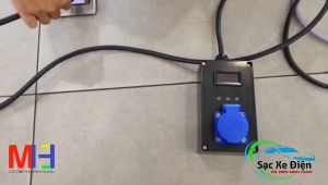 Ổ tiếp địa TỰ ĐỘNG + Chống GIẬT - Chịu tải 16A / 4kW | e34 VF5 VF8 VF9 hongguang mini ev và thiết bị rò điện như âm thanh ánh sáng | 5 mét dây CADIVI 2x4.0 | Bản TC05-4.0