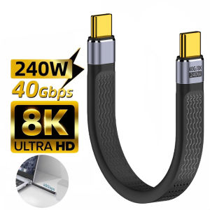 สาย PD 240W USB 4.0 Gen3ชนิด C สาย USB ที่ชาร์จไฟรวดเร็ว USB 5A สายอแดปเตอร์ชาร์จแบตเตอรี่ความเร็วสูง USB-C 4 8K 60Hz สำหรับ Xiaomi Samsung MacBook