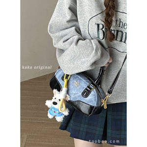 South Korea Niche Style Satchel Bowling Bag Female Fall and Winter 2024 New Arrival Tide Fashion Pillow Bag Easiest for Match Messenger Bag