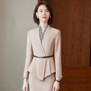 RYRYSTYLE New Women's Long Sleeve Professional Suit and Pants Formal Set Interview Sales 8023 Blazer
