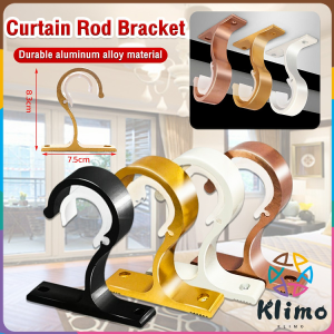 Klimo Durable Window Curtain Drapery Rod Holders Bracket DIY Rome Pole Curtain Brackets