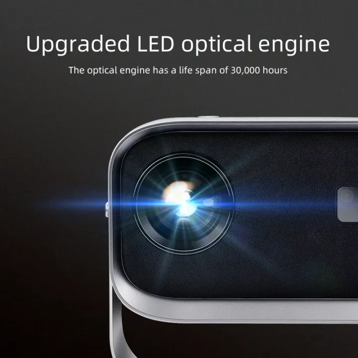 Homex 360°Adjustable Stand Mini Portable Projector 1080P FHD With 5G WiFi and Bluetooth 15000 Lumens Home Theater Projector