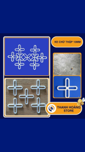 [Combo 100c/bịch] Ke nhựa chữ thập - Ron ốp lát gạch - Ke dấu cộng 10mm