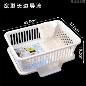 Kitchen Storage Rack Dish Drainer Plate Bowl Drain Shelf Sink Strainer Utensils Holder Plastic Countertop Organizer
