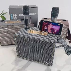 Loa Bluetooth Karaoke Qixi SK-2039 - Loa Karaoke SK2039 Tặng Kèm 2 Micro Không Dây Âm Thanh Siêu Đỉnh Bass Siêu Trầm