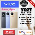 HP VIVO Y02T  RAM 8GB (4+4GB)/64GB, ANDROID 13 ,5000 MAH GARANSI RESMI 1TAHUN. 