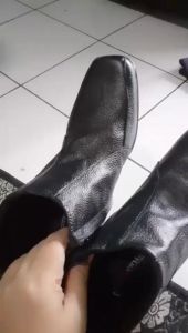 Cuero Sepatu Boots Wanita Safitry kulit Sapi Formal Berhak 5 cm Terpopuler