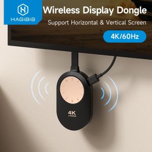 Hagibis | Hagibis Wireless HDMI-Compatible Display Dongle Adapter 4K 60Hz Wireless Extender for Laptop PC Smartphone HDTV Projector IOS