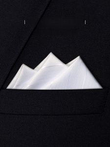 White Pocket Square Men Suit Handkerchief Suit Silk Scarf Bag Towel Chest Handkerchief Pocket Decoration Small Square Towel Wedding