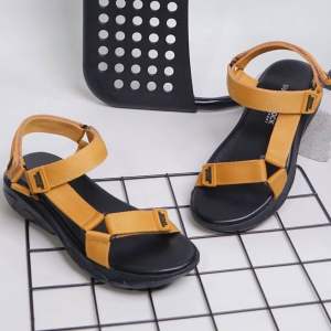BELLEZA Dunkenstock TEVVA Sepatu Sandal Wanita Sendal Beleza Wedges Model dua Tali Strap Belakang Hak Tinggi Sole 4cm Sandal Gunung Velcro Bellezza Kekinian Premium Terbaru Shoes Mall Official Store