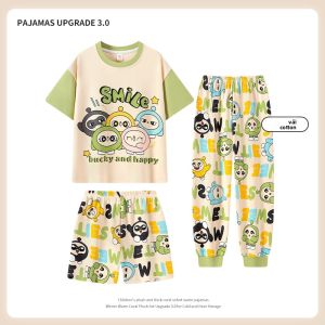 Bộ đồ ngủ MiiOW Cat Person bé gái làm bằng cotton in họa tiết hoạt hình