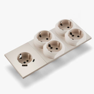 Skin Sensation USB A+C Integrated Panel Embedded Wall Socket Power Sockets Skin Feel Paint DIY Combination Embedded Paint Socket