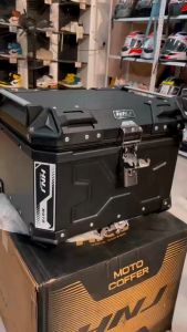 【SET】HNJ Light Box 45Liters (Black) with MB Monorack and Bracket Hard Plastic Top Box for Motorcycle