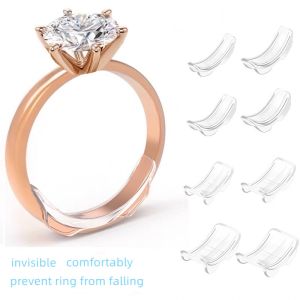 8 Piece Set ring adjuster transparent/ring size adjuster ring stopper ring resizer /silicon ring/adjustable ring for women/ring tightener/ring size adjuster for loose rings/ring guard adjuster silicon ring adjuster