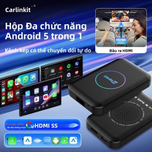 CarlinKit LITE S Android TV Box 5 Trong 1 Không Dây CarPlay Android Auto Hỗ Trợ Đầu Ra HDMI Netflix IPTV Cho Xe Hơi OEM