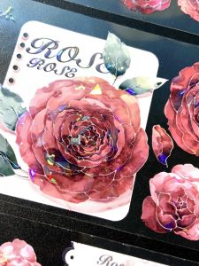 Rose Note Shell Light Flow Hemp Paper Tape DIY Scrapbooking Sticker 5cm Width Stationery Business Supplies