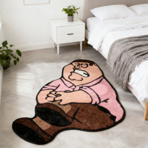 VIKAMA Cartoon Character Shaped Carpet Washable Non Slip Bedroom Bed Side Blanket Living Room Game Pad Home Decoration